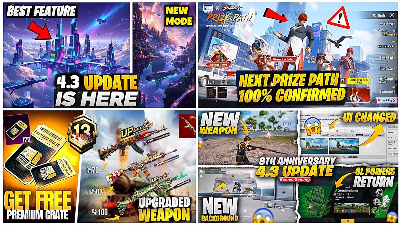 4.3 UPDATE NEW TECNO MODE IS HERE😍| NEXT PRIZE PATH FULL LOOK🔥| NEW PREMIUM CRATE😱|NEW UI MODE🤯PUBGM