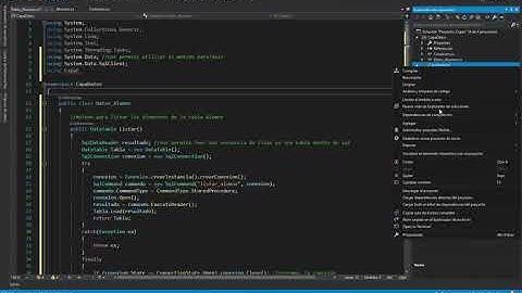 5-PROGRAMACIÓN DE LOS MÉTODOS DE LA CAPA DATOS EN C# PARA CONECTARSE A SQL SERVER 2019