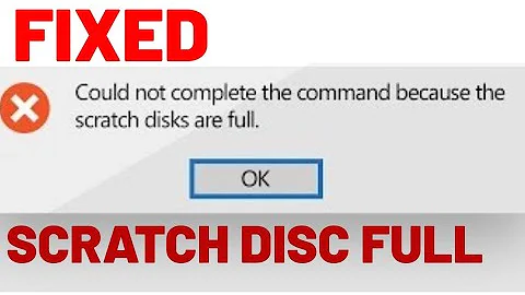 could not complete the command because the scratch disks are full photoshop cs6