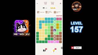 Meowdoku Level 157 walkthrough | full solution
