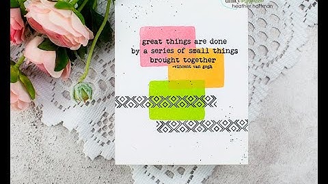 Unity Quick Tip: 1 Layer Card Using an Unexpected Stamp