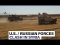 Watch of violent confrontation between us and russian troops in syria