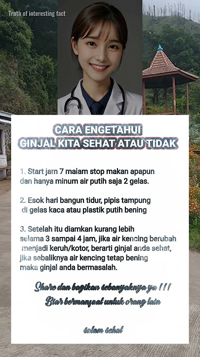 Awas ginjal kita rusak !!! kita bisa cek sendiri #shortsviral #shortinfo #tipssehat