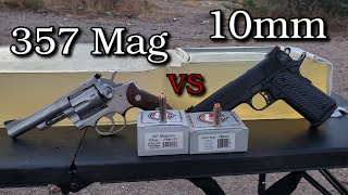 357 Mag VS 10mm *Underwood Ammo* in Ballistics Gel