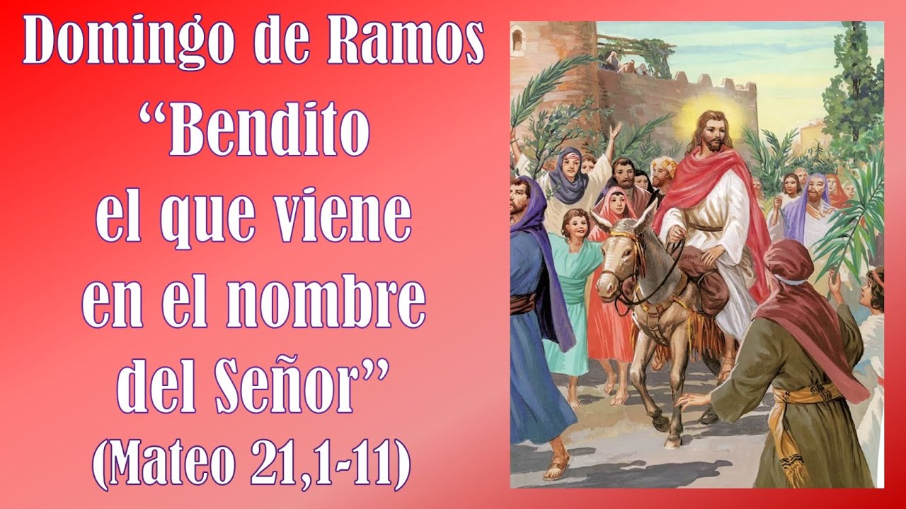 “Bendito el que viene en el nombre del Señor” (Mateo 21,1-11). Domingo