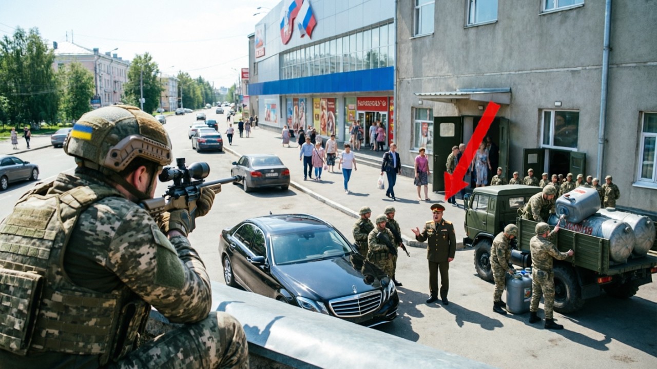 Снайпер, находившийся на крыше, выследил российского генерала, когда тот садился в машину