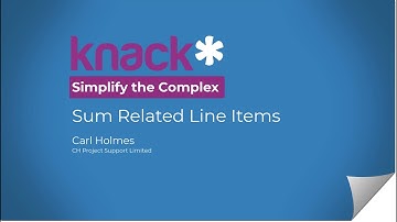 Sum Related Line Items - Knack Database