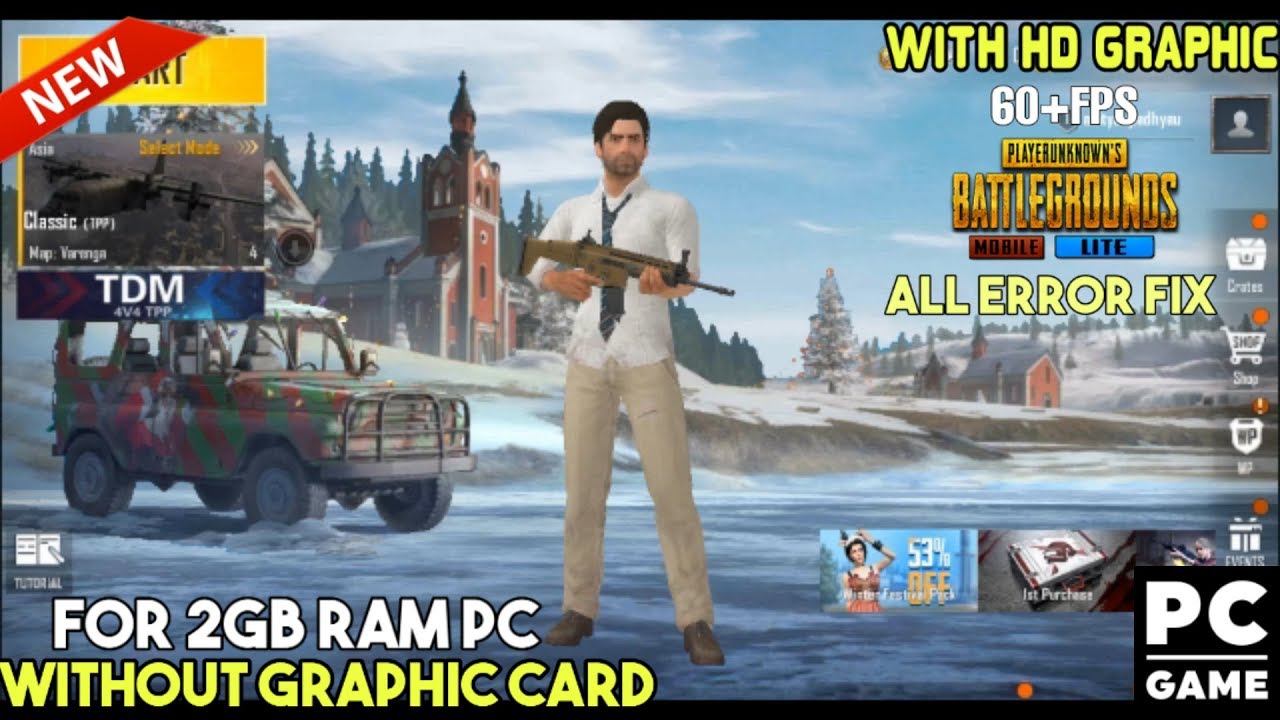 Download Pubg Mobile Lite For 2gb Ram Pc Without Graphic Card Fixed Simulator Limit Server Is Busy Youtube