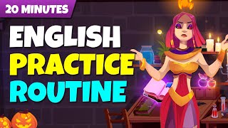 20 Minutes English Learning Routine | Halloween Party | English Conversation Practice