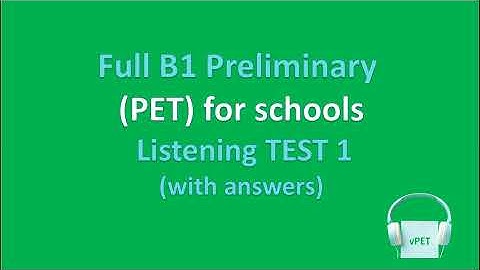 B1 Preliminary for schools Listening Test 1 with answers (New Format)