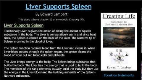 6-element acupuncture: Liver meridian supports Spleen meridian