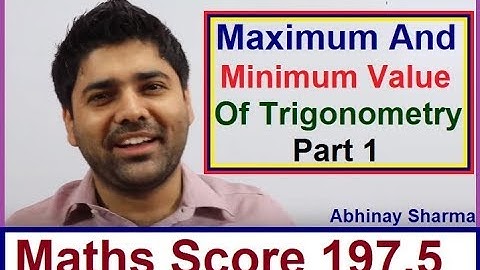 Maximum And Minimum Value Of Trigonometry Part 1 By Abhinay Sharma | Abhinay Maths 😲