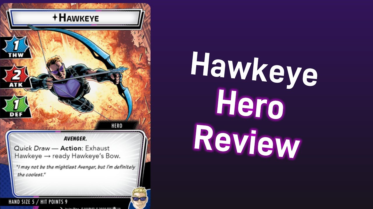 Marvel Champions Hawkeye Hero Review - YouTube