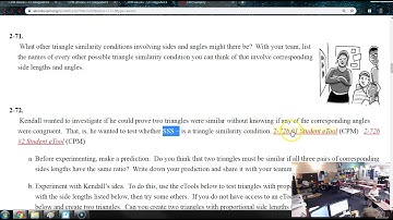 HSM2 - 9.16.19 - 2.3.1 - Conditions for Triangle Similarity