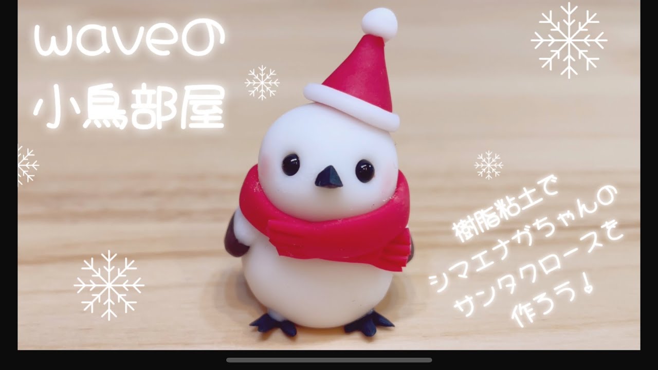 ハンドメイド シマエナガ 樹脂粘土 で作る サンタクロース ハンドメイド シマエナガ 樹脂粘土 で作る サンタクロース