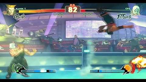 SFIV - Guile (ME) vs El Fuerte (CPU @ Hardest Difficulty) - 5 Rounds - Video 18 - [HQ Available]