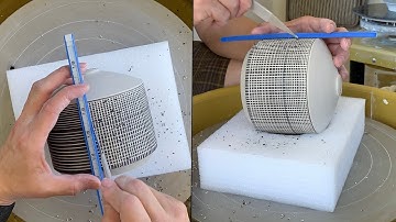 471. Trimming a One-piece Lidded/Covered Jar with Hsin-Chuen Lin 林新春 一體成型蓋盒修坯示範