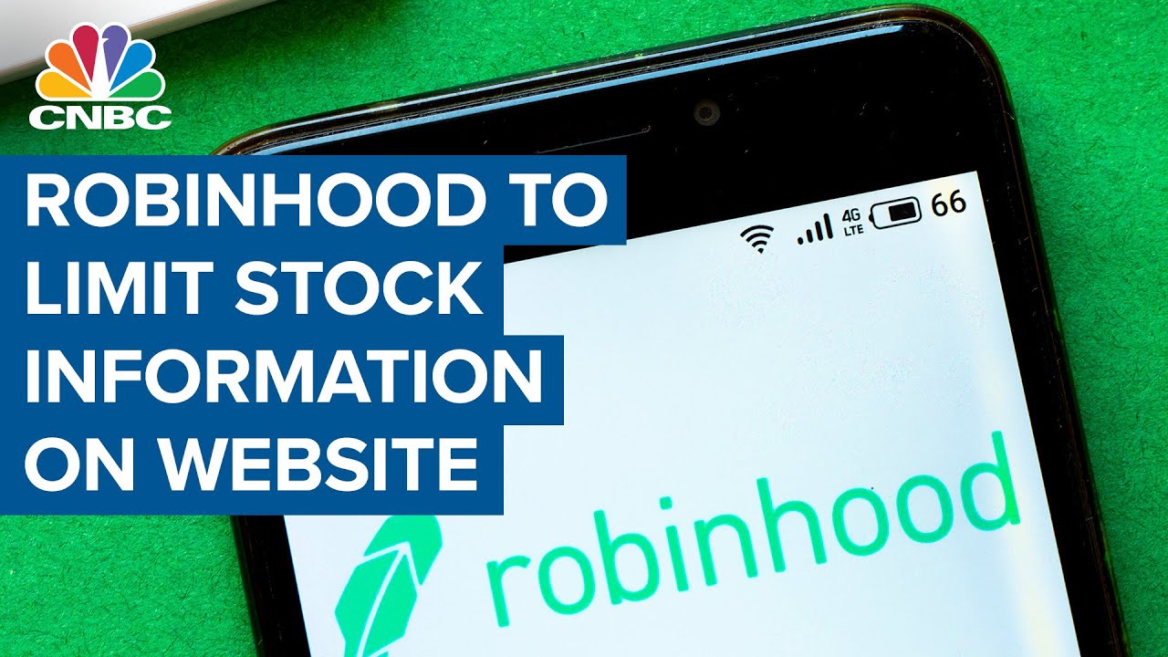 Robinhood to limit stock information on its site