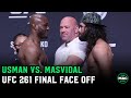 Jorge Masvidal promises to "knock this motherf****r out" to Kamaru Usman at UFC 261 Final Face Off