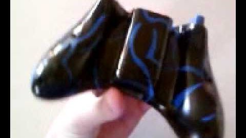 Blue Tiger Stripe Xbox 360 Controller (custom paint by MWC)