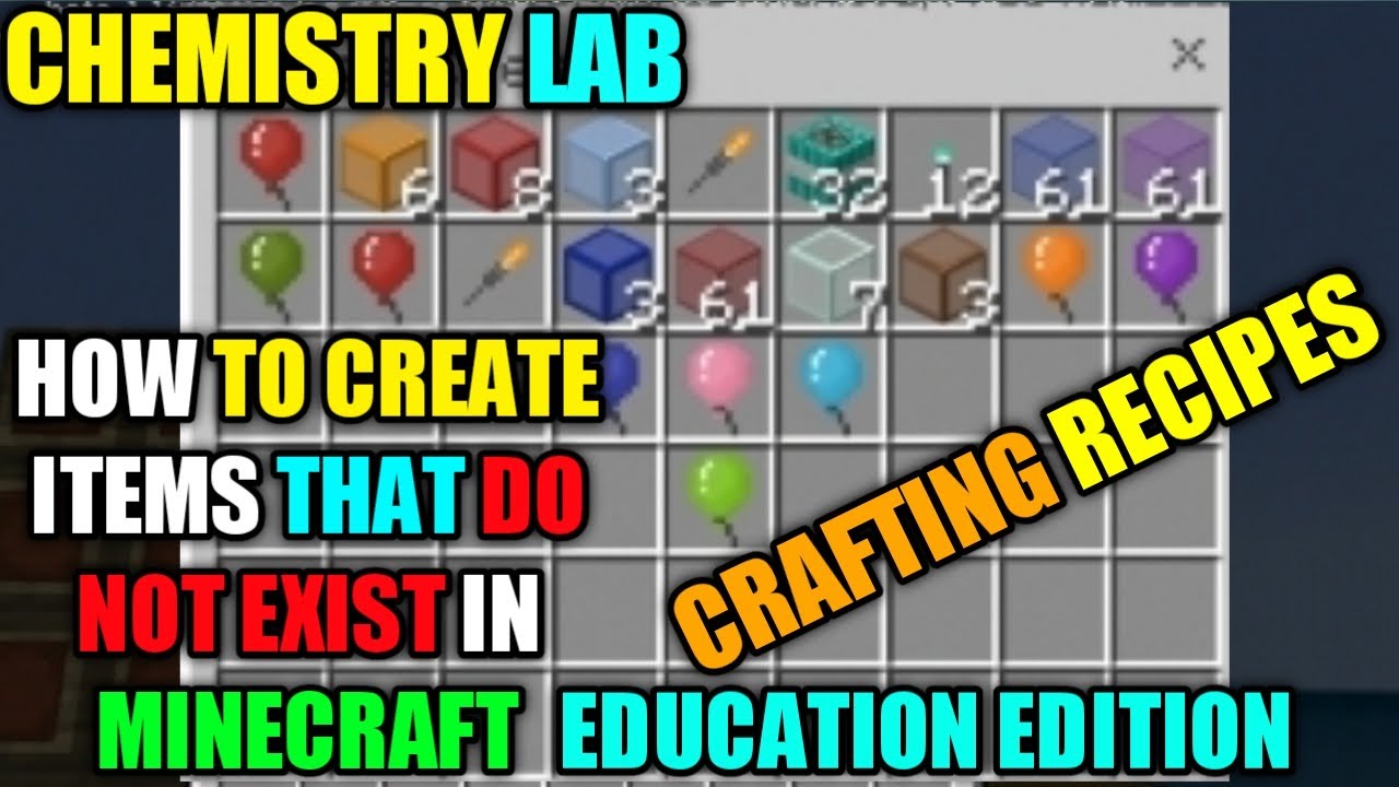 Crafting Recipes For Education Edition 08 21