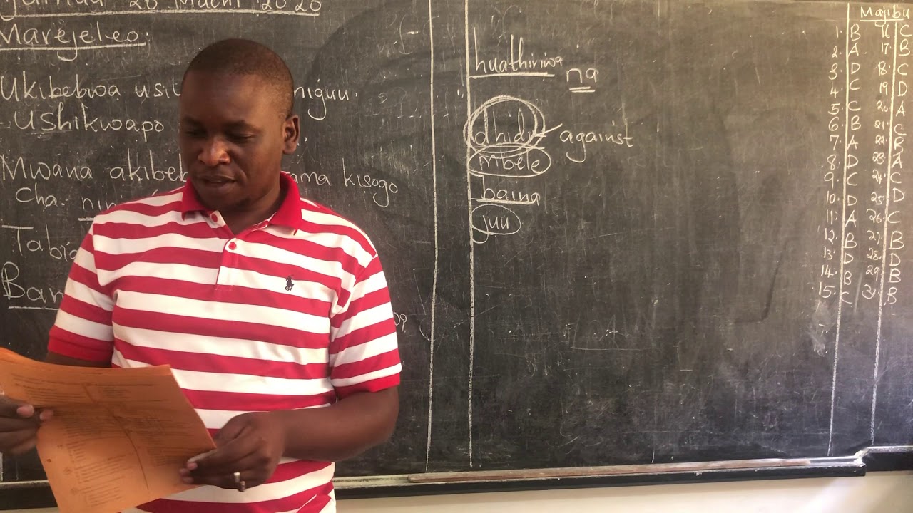 Kiswahili lesson class 8 part one