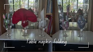 Famous Table Napkin Folding (Performance task for FBS) Profile