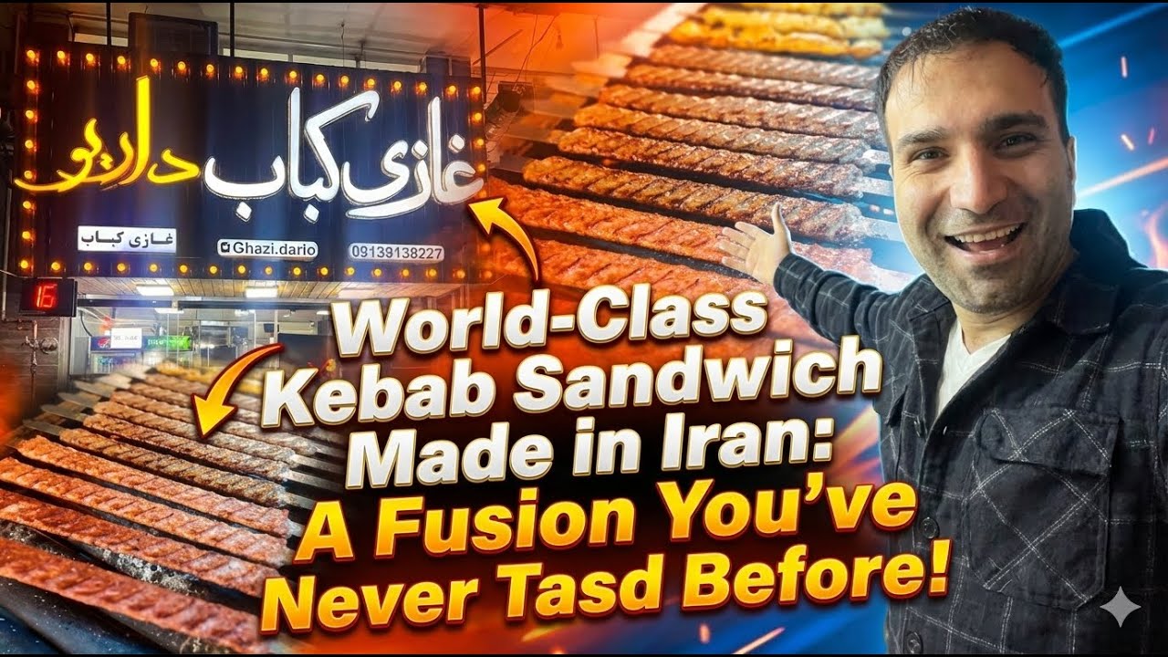 World-Class Kebab Sandwich Made in Iran: A Fusion You’ve Never Tasted Before!
