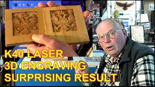 K40 LASER DEEP 3D ENGRAVING “HOW TO” SURPRISING RESULT + Thunder Laser