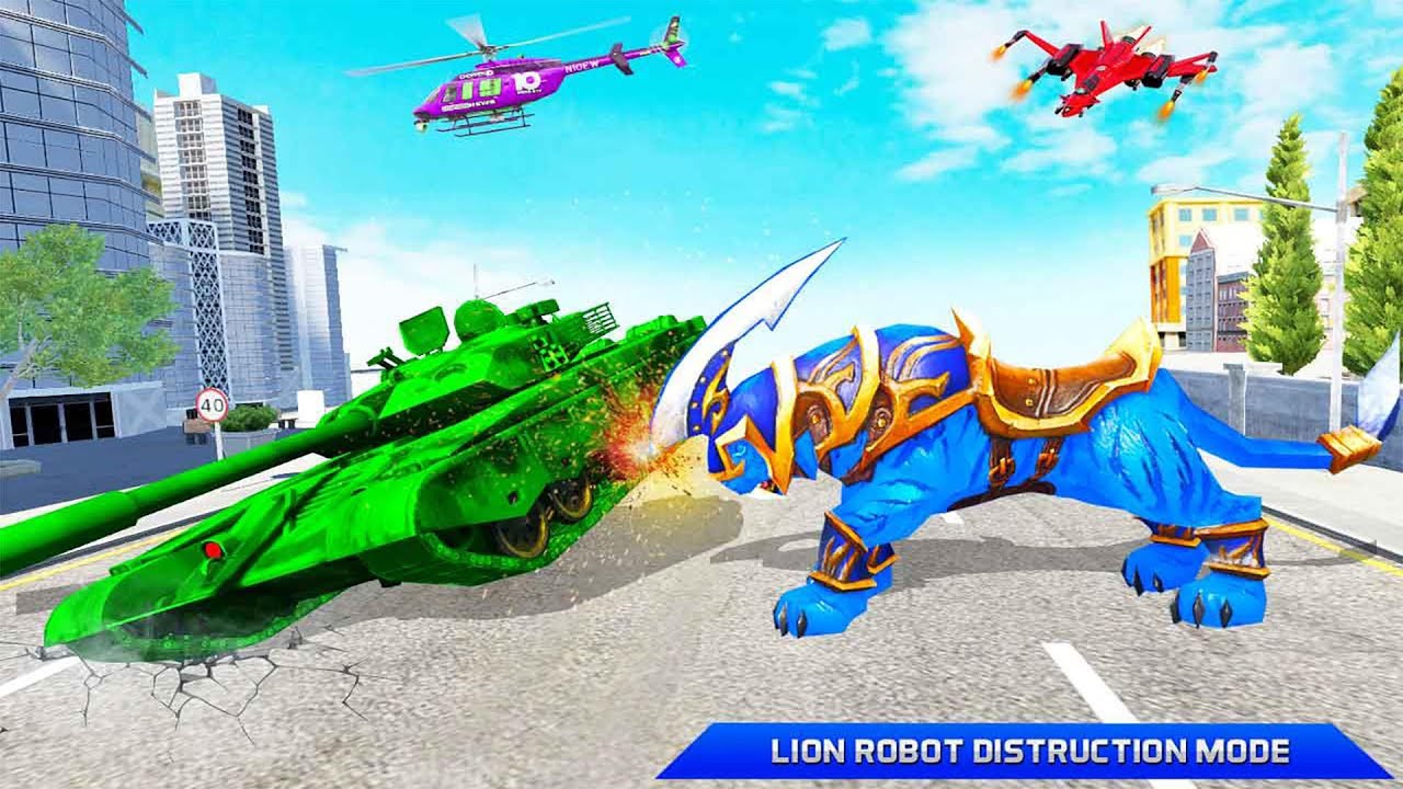 (( Tiger )) Robot game Flying Tank Transform Robot War:  android gameplay