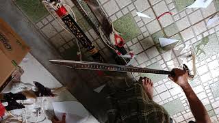 Mandau baja hitam ukuran besar 008