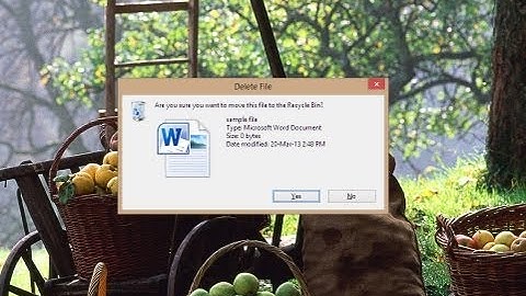 Enable Windows 8 Delete Confirmation Dialog Box