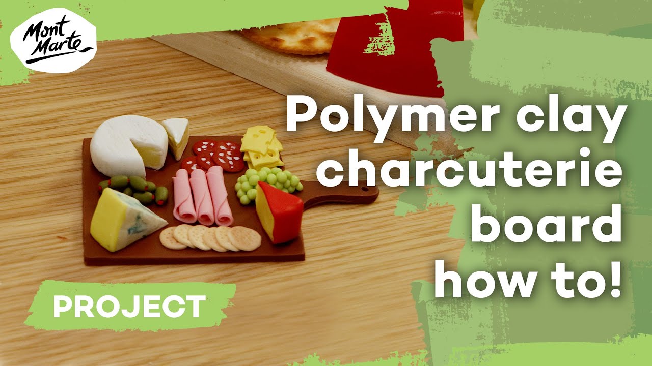 How to make a clay miniature cheese board