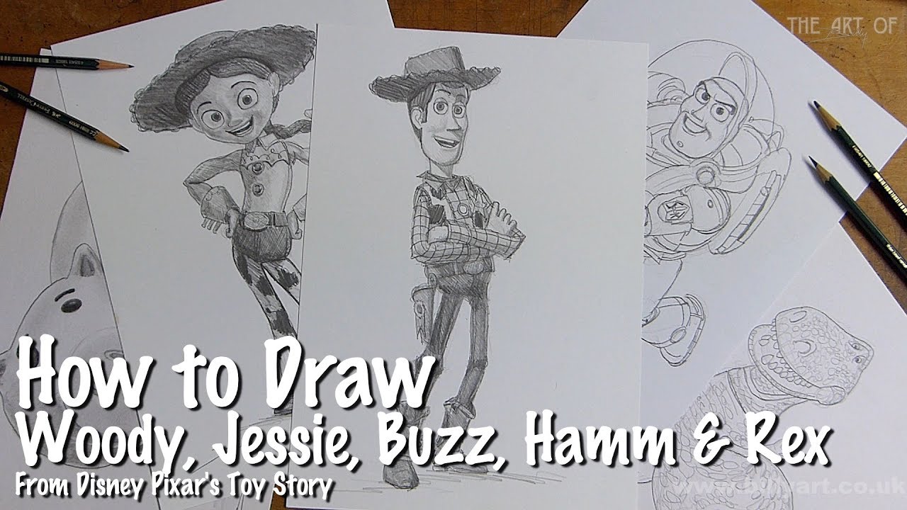 Woody, buzz Lightyear, Jessy, Rex, Hamm, Zigzag .. - Toy Story Kids  Coloring Pages