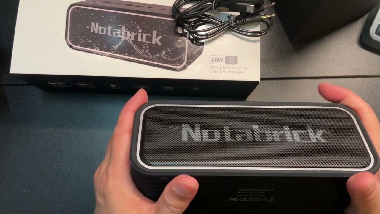 Unboxing NOTABRICK 40W IPX7 Waterproof Portable Speaker with 3D HD Loud