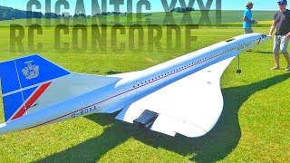 Gigantic Xl Rc Concorde Scale Turbine Jet Model 6 Meters 60Kg Demonstration Flight