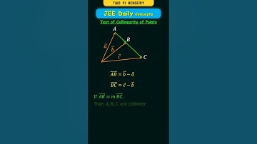 Snelle truc om collineariteit van 3 punten te testen (met behulp van vectoren) #jeedailyconcepts ...