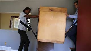 Shoulderdolly French Français Lifting Demonstration, Les Sangles Mobiles Facilitent Le Levage.