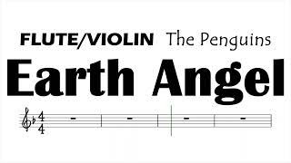 Earth Angel by The Penguins Flute Violin Sheet Music Backing Track Play Along Partitura