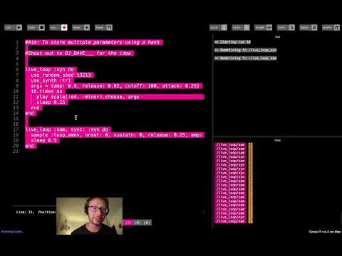 Sonic Pi Tutorial - Storing Multiple Parameters in a Hash