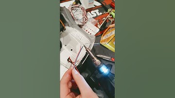 Some simple soldering basics when installing RC lighting - tinning the leads.  #learning