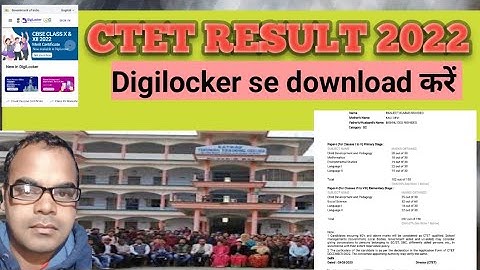 Ctet result 2022 // DIGILOCKER SE KAISE DOWNLOAD KARE // NEW
