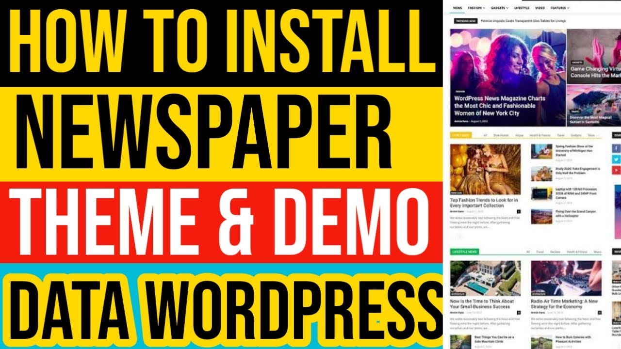 How to Install News Portal Website Theme in WordPress 2022  & Import Demo Data | Website Beginners