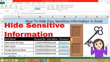 How to Hide sensitive information in excel | Hide trickexcel