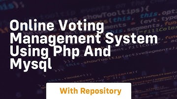 Online voting management system using php and mysql