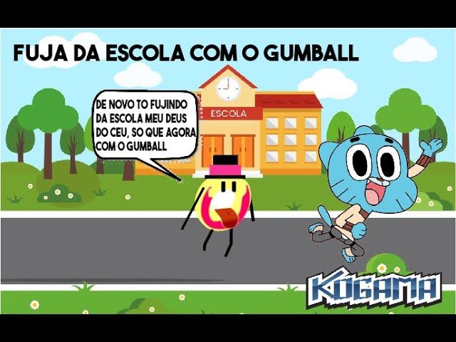 Jogo Kogama: Fuja da Escola com o Gumball no Jogos 360