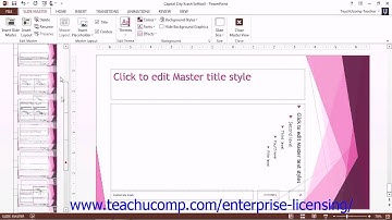 Microsoft Office PowerPoint Tutorial 2013 Using Presentation Masters 14.1 Employee Group Training