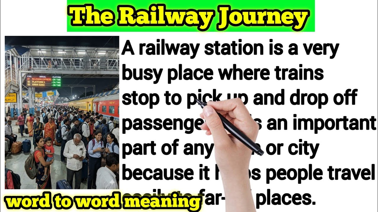 The railway journey 🚅 Full explain word to word meaning ll learn English with Smart 