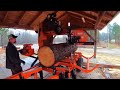 Incredible Homemade Lumber, One Man Sawmill Operation