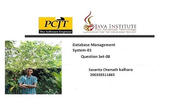 Question Set 08|Database management System 01|Java Institute